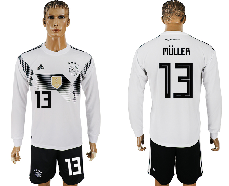 Maillot de foot GERMANY LONG SLEEVE SUIT #13 MULLER  2018 FIFA W